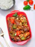 Ayam Tumis Bawang Putih + Cabe Gendot Ijo dan Tomat Cherry Jalapeno