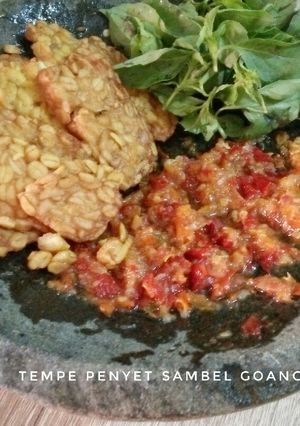 Foto resep Tempe penyet sambel goang