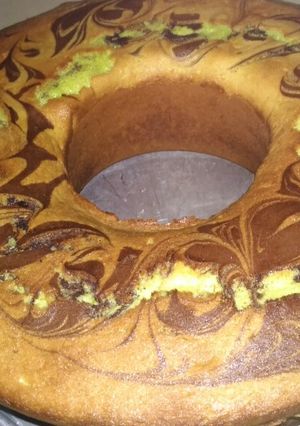 Foto resep Cake pandan / bolu marmer pandan