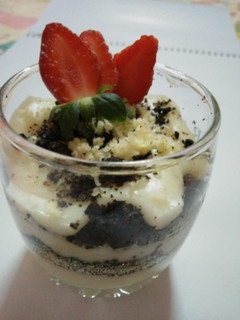 Foto resep Cheese cake oreo melting topping strawberry