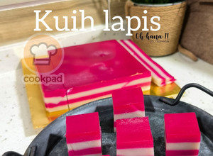 Gambar Kuih lapis (sukatan cawan)