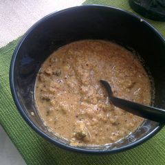 A picture of Bitter gourd pitla.