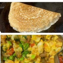 A picture of Masala Dosa: Purely SouthIndian.