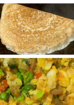 A picture of Masala Dosa: Purely SouthIndian.