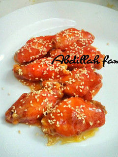 Foto resep Honey spicy wing with sesame seed ala Abdillah fam