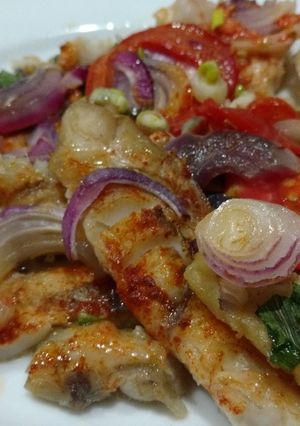 Una foto de Merluza al horno