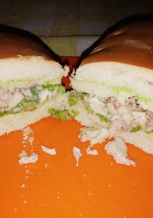 Una foto de Sándwich de pollo sin mayonesa