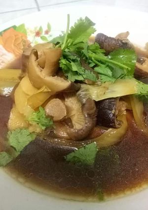 รูปของ ไก่ตุ๋นขิงผักกาดดอง