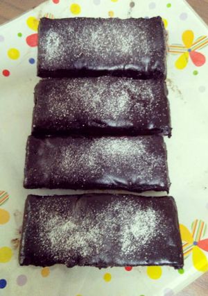 Foto resep Flourless brownies with chocolate ganache#keto