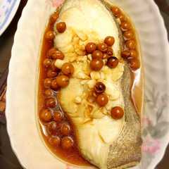 破布子蒸鱈魚/簡易電鍋料理-レシピのメイン写真