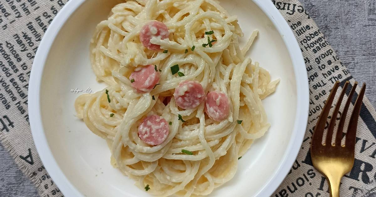 Resep Spaghetti Alfredo oleh Dapur illy Cookpad