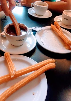 Churros forró csokival - Spanyol desszert recept fotója
