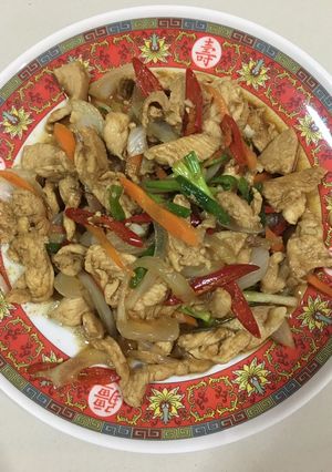 รูปของ “อกไก่ผัดพริกอ่อน”