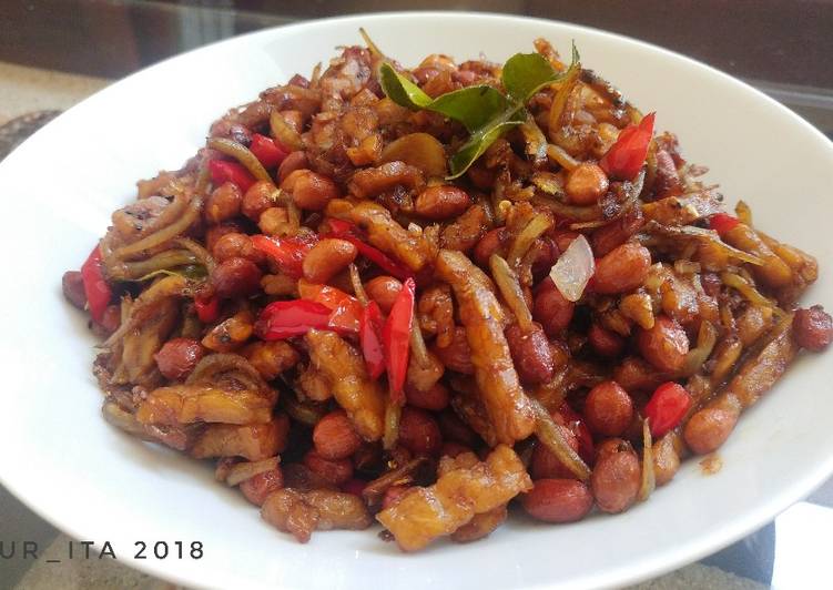 Kering tempe teri bumbu teriyaki