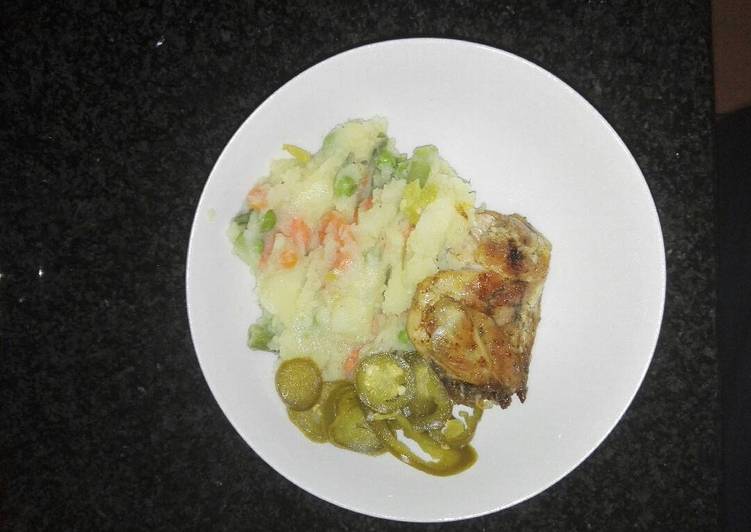 Potato, Veg with Chicken