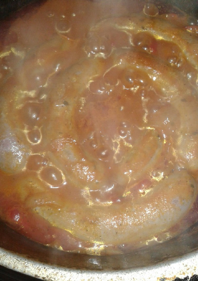 Una foto de Choris a la pomarola a mi modo