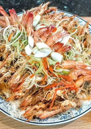 รูปของ กุ้งนึ่งซอสกระเทียม