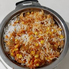 A picture of Corn briyani.