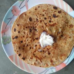 Aaloo paratha A picture of Aaloo paratha.