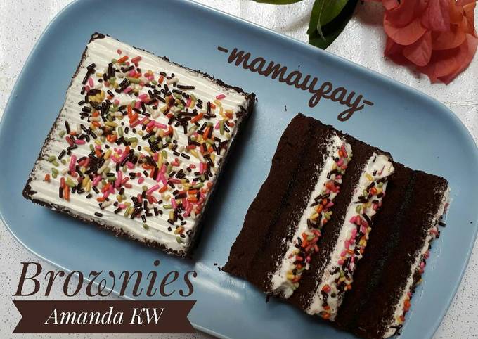 Cara membuat Brownies Amanda KW