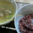 Nasi Merah Brokoli Kaldu + Bakso Keju Ayam Sayur (MPASI 8m+)