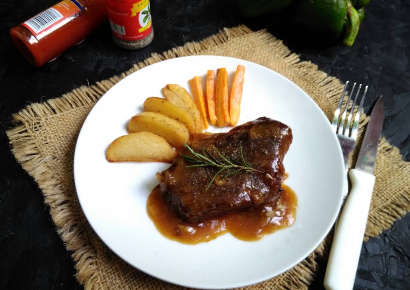 Steak Daging Sapi Saus Lada Hitam