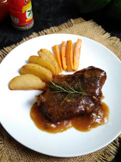 Foto resep Steak Daging Sapi Saus Lada Hitam