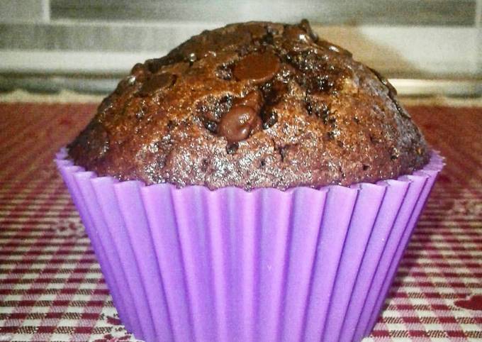 Muffin al cacao con gocce di cioccolato!