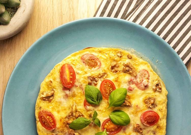 Mini frittata de jamón serrano y nueces