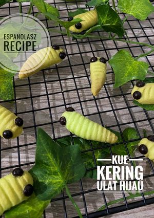 Foto resep Kue kering ulat hijau (cookies)