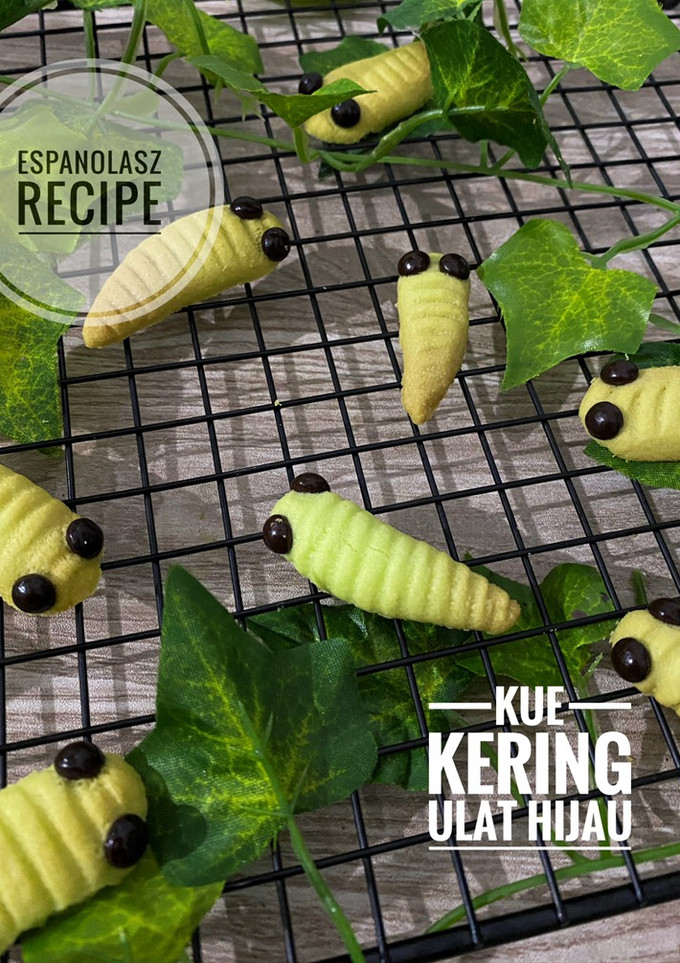 Foto resep Kue kering ulat hijau (cookies)