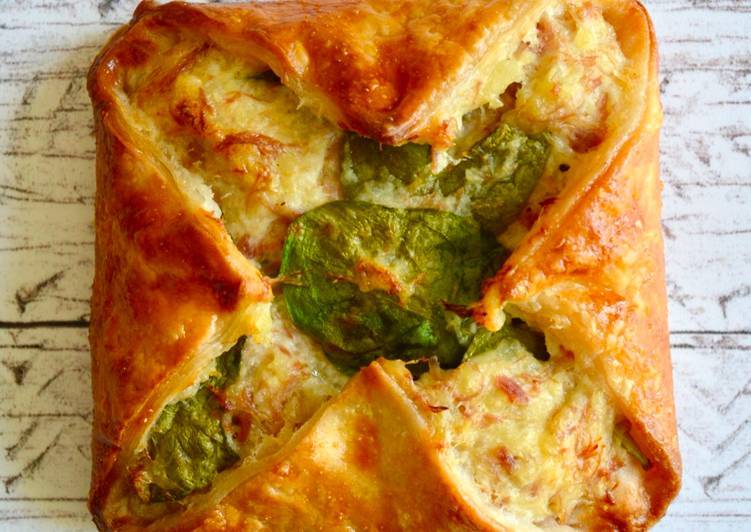 Steps to Prepare Any-night-of-the-week Ham Hock &amp; Spinach Parcels