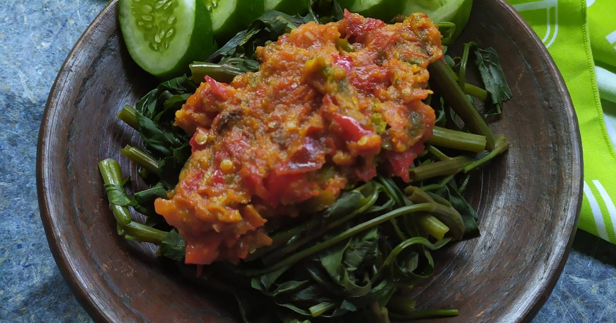 12 Resep Plecing Kangkung Ebi Enak Dan Mudah Cookpad