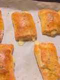 Folhados de Queijo e Fiambre