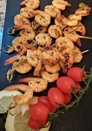 Une photo de Crevettes marinées sauce kikkoman🦐