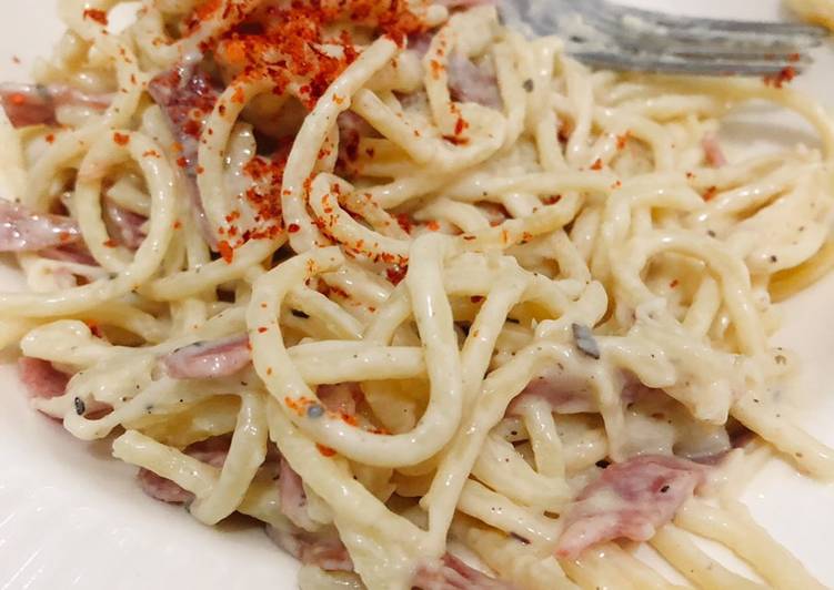 Resep Spaghetti Carbonara (Ala Rumahan) oleh Febriani Sifa Amalia - Cookpad