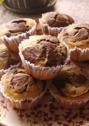 Una foto de Muffins marmolados