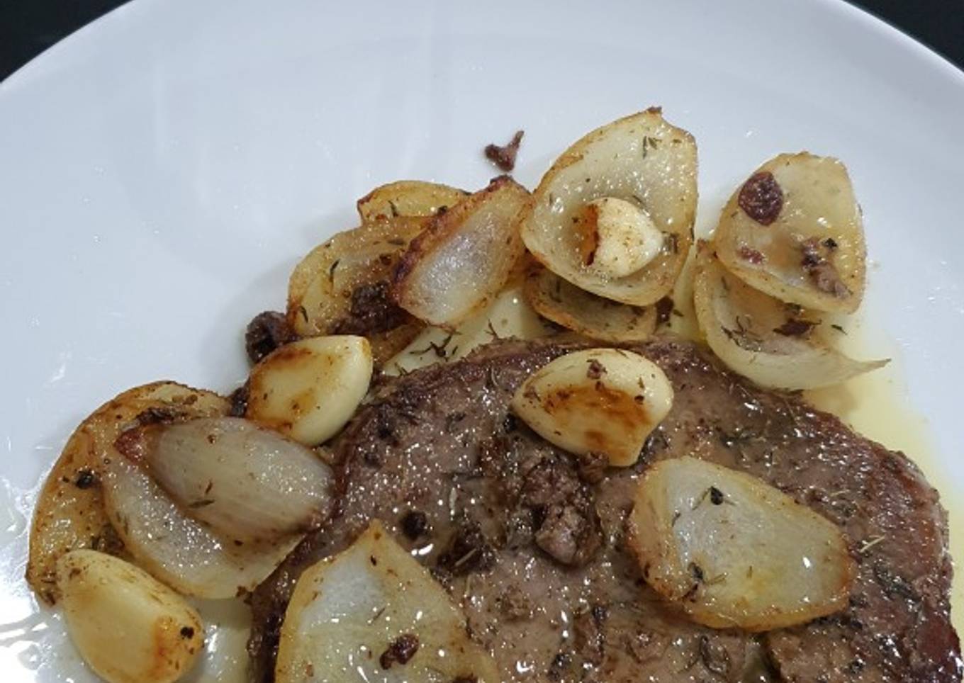 Ribeye Steak Garlic Butter Thyme