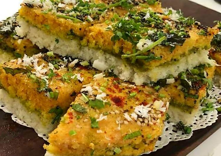 Easy and Simple Tripe  layered dhokla