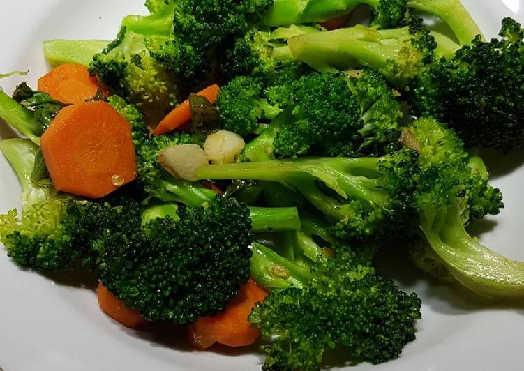 Resep Cah Brokoli Wortel Bawang Putih Lezat