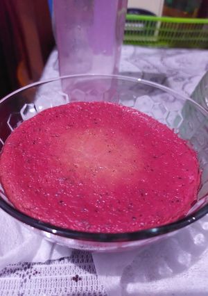 Foto resep MPASI 8M : Pudding Naga Tinggi Kalori