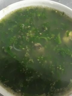 Hình của món Canh cá rô đồng nấu rau cải xanh.
