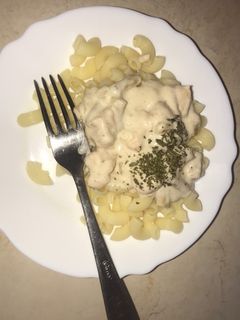 Zöldbabos tejszínes csirkemell ragu recept fotója