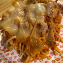 A picture of So Easy and So Tasty Baked Spaghetti.