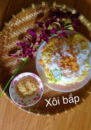 Hình của món Xôi bắp nấu nồi cơm điện.