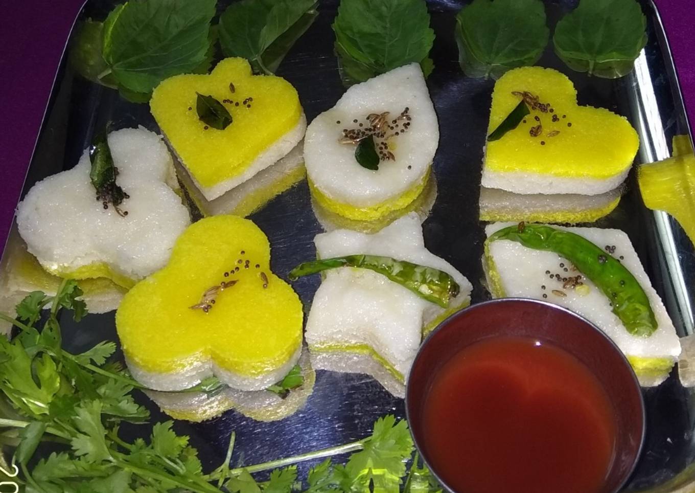 Kids style dhokla