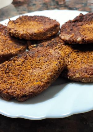 Una foto de Hamburguesas veganas de porotos colorados
