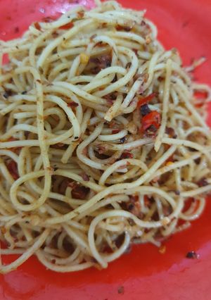 Foto resep Spagheti kornet agli olio
