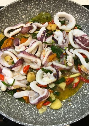 Foto resep Cumi cabe hijau