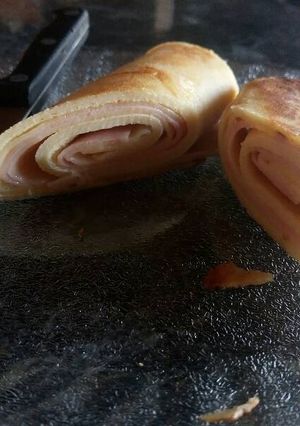 Una foto de Panqueques (con jamón y queso)